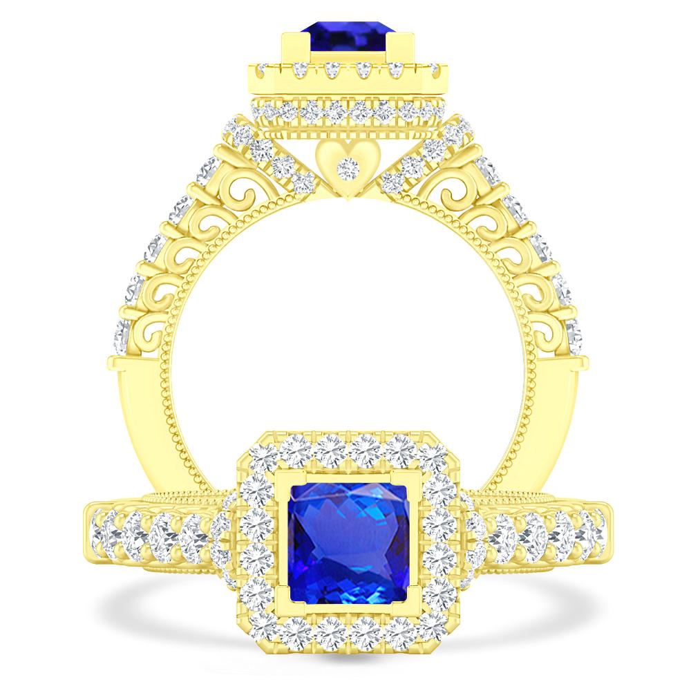 Yellow Gold - Tanzanite