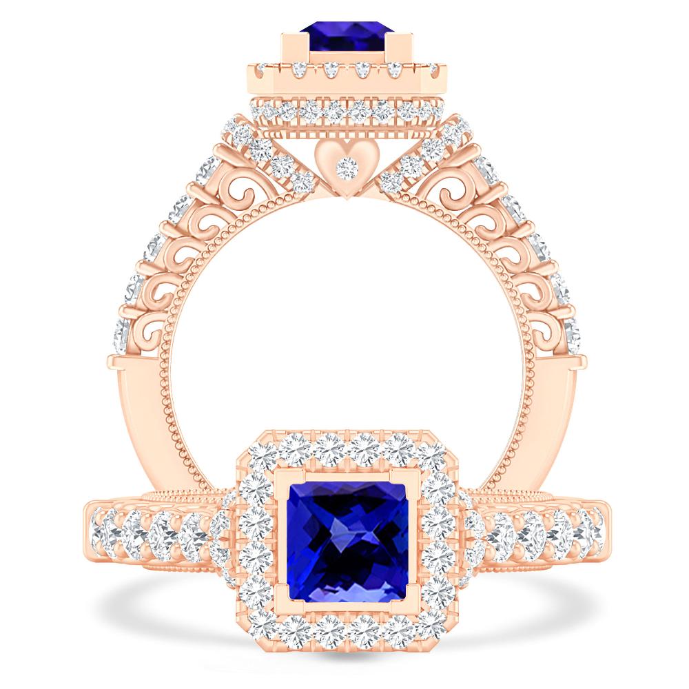 Rose Gold - Tanzanite