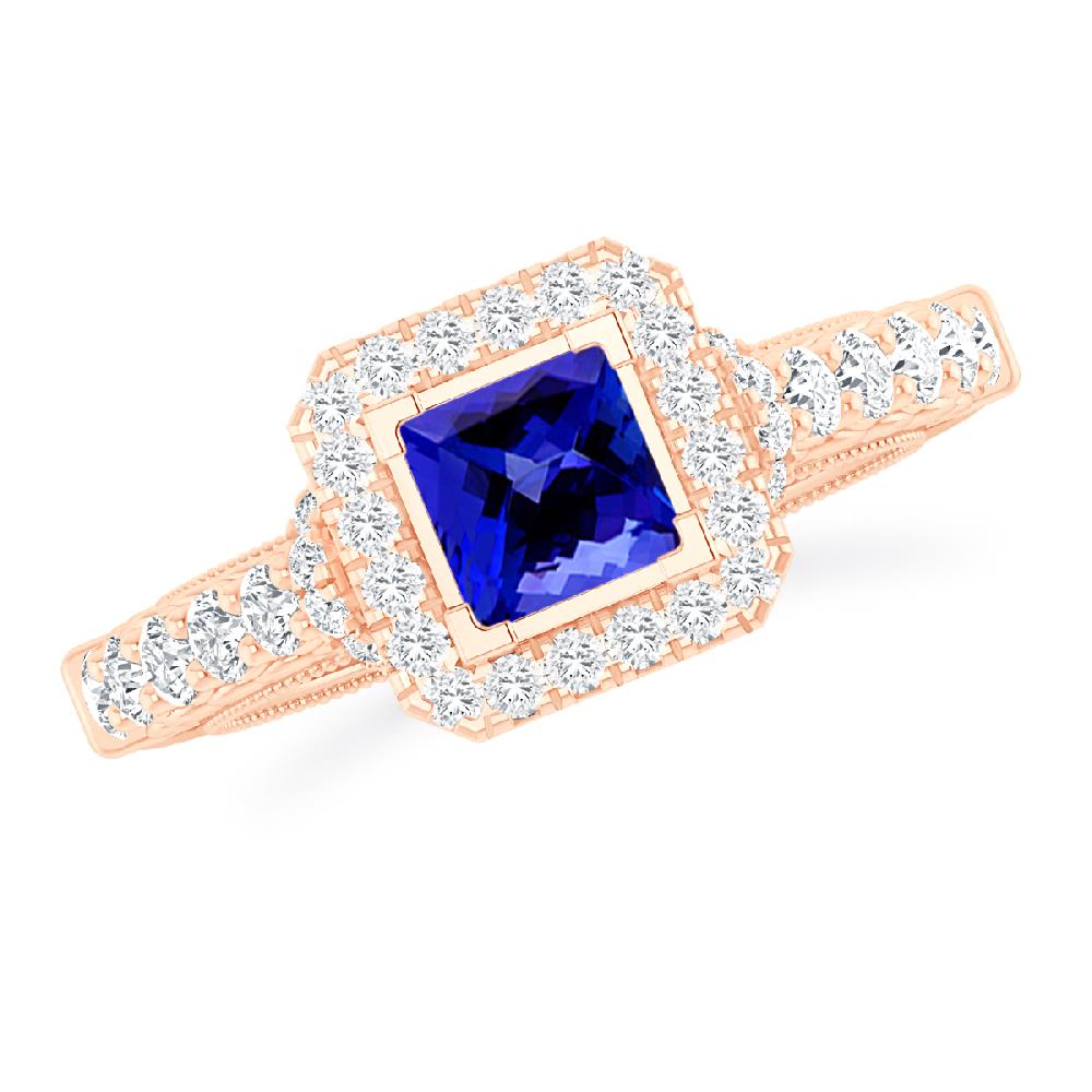 Rose Gold - Tanzanite