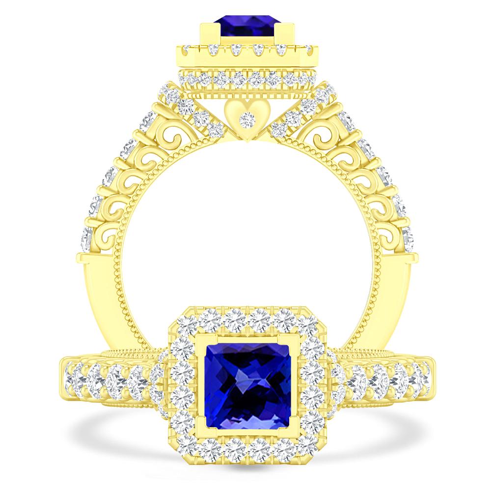 Yellow Gold - Tanzanite