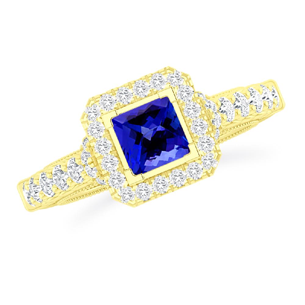 Yellow Gold - Tanzanite