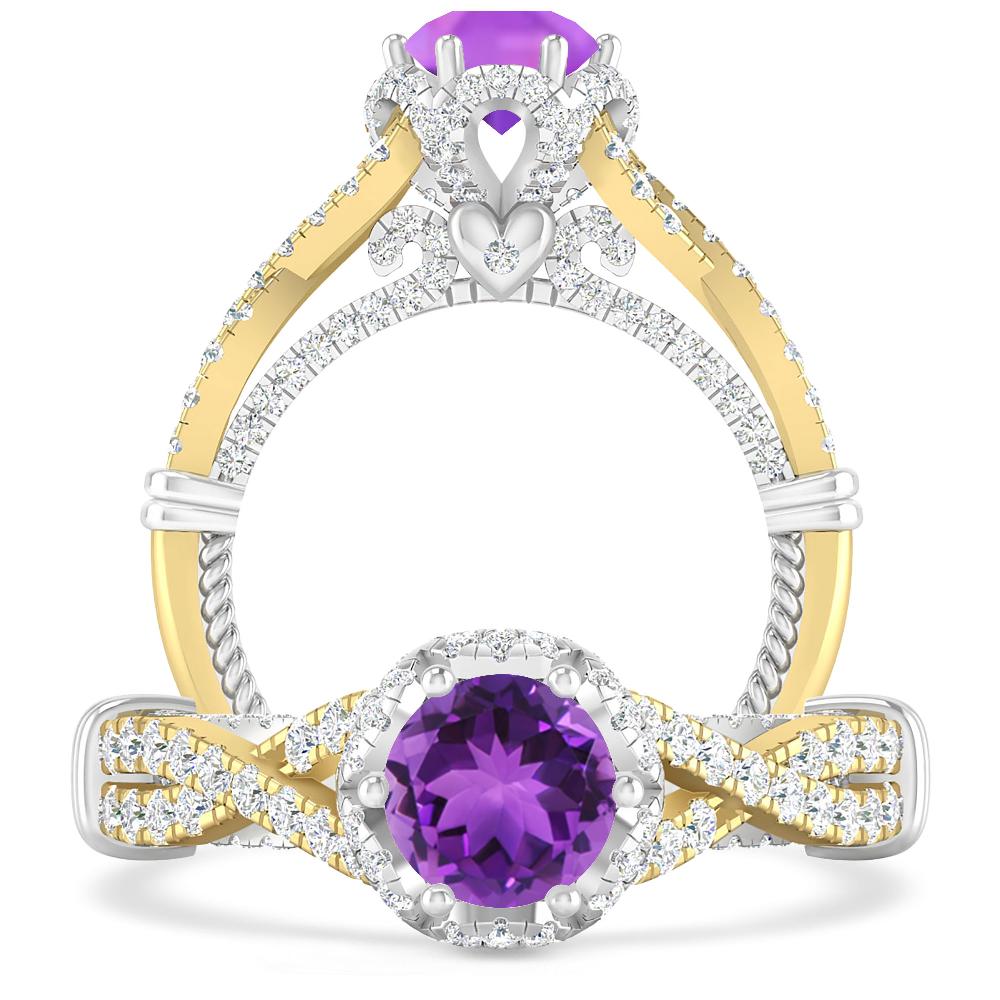 Yellow Gold - Amethyst