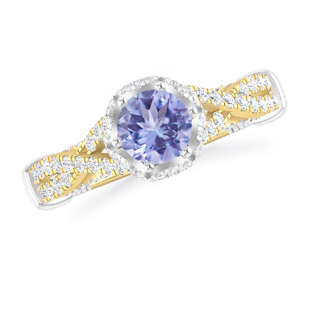 Yellow Gold - Tanzanite
