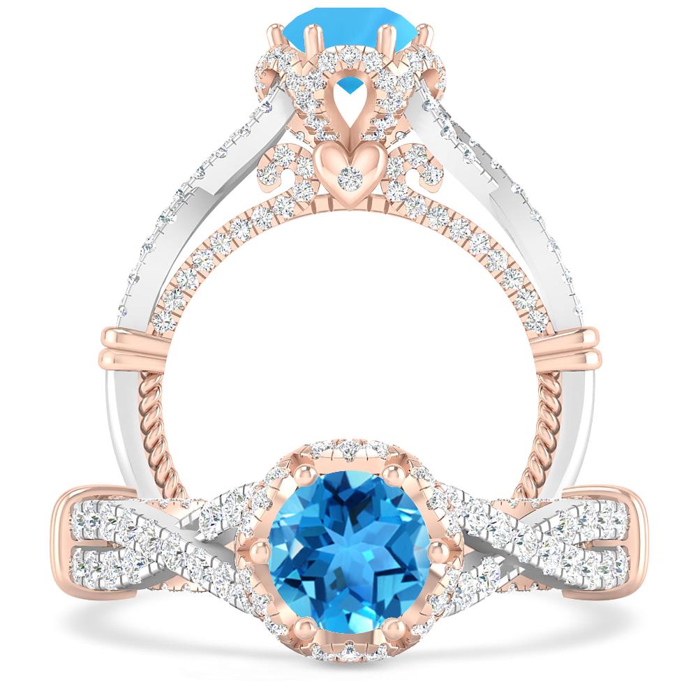 White Gold - Blue Topaz