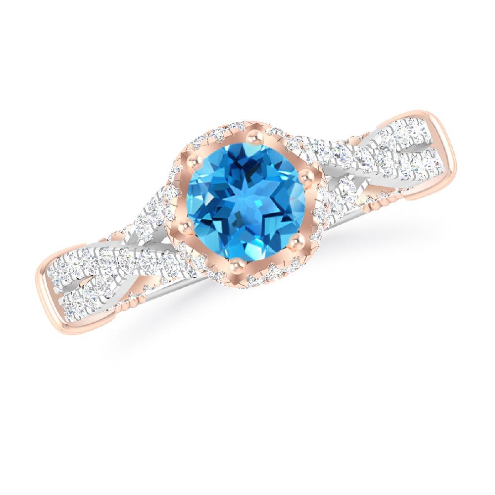 White Gold - Blue Topaz