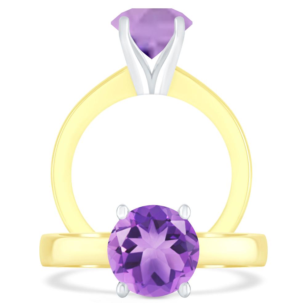 Yellow Gold - Amethyst