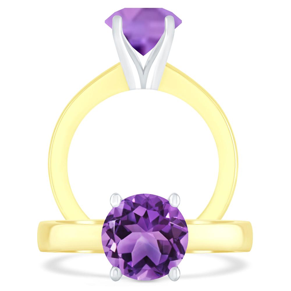 Yellow Gold - Amethyst