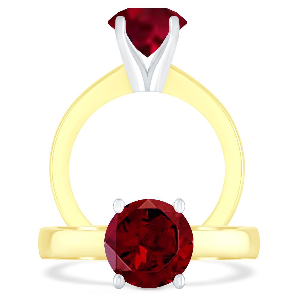 Yellow Gold - Garnet