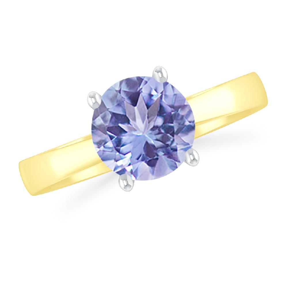 Yellow Gold - Tanzanite