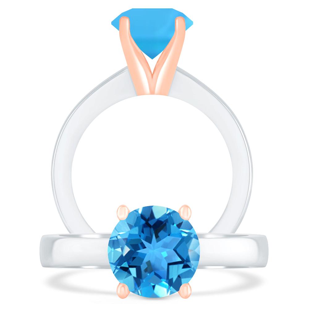 White Gold - Blue Topaz