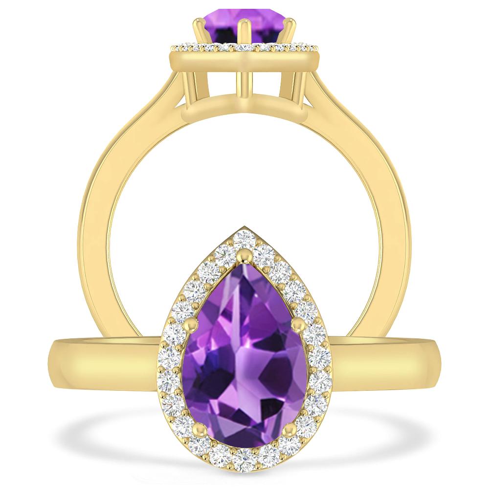 Yellow Gold - Amethyst
