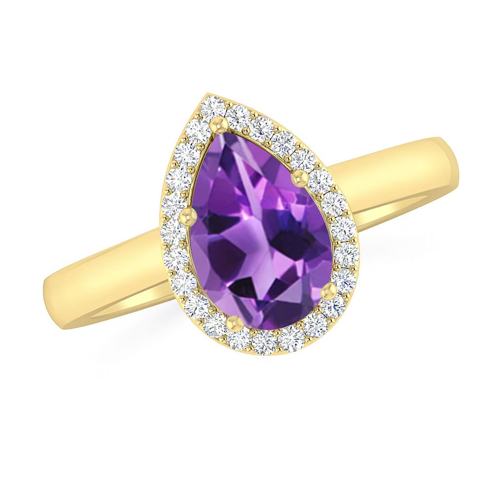 Yellow Gold - Amethyst