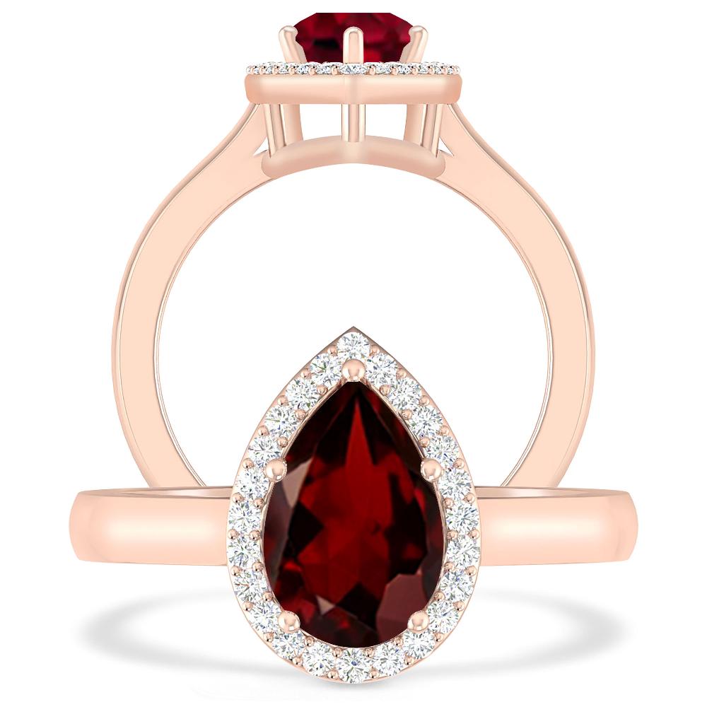 Rose Gold - Garnet