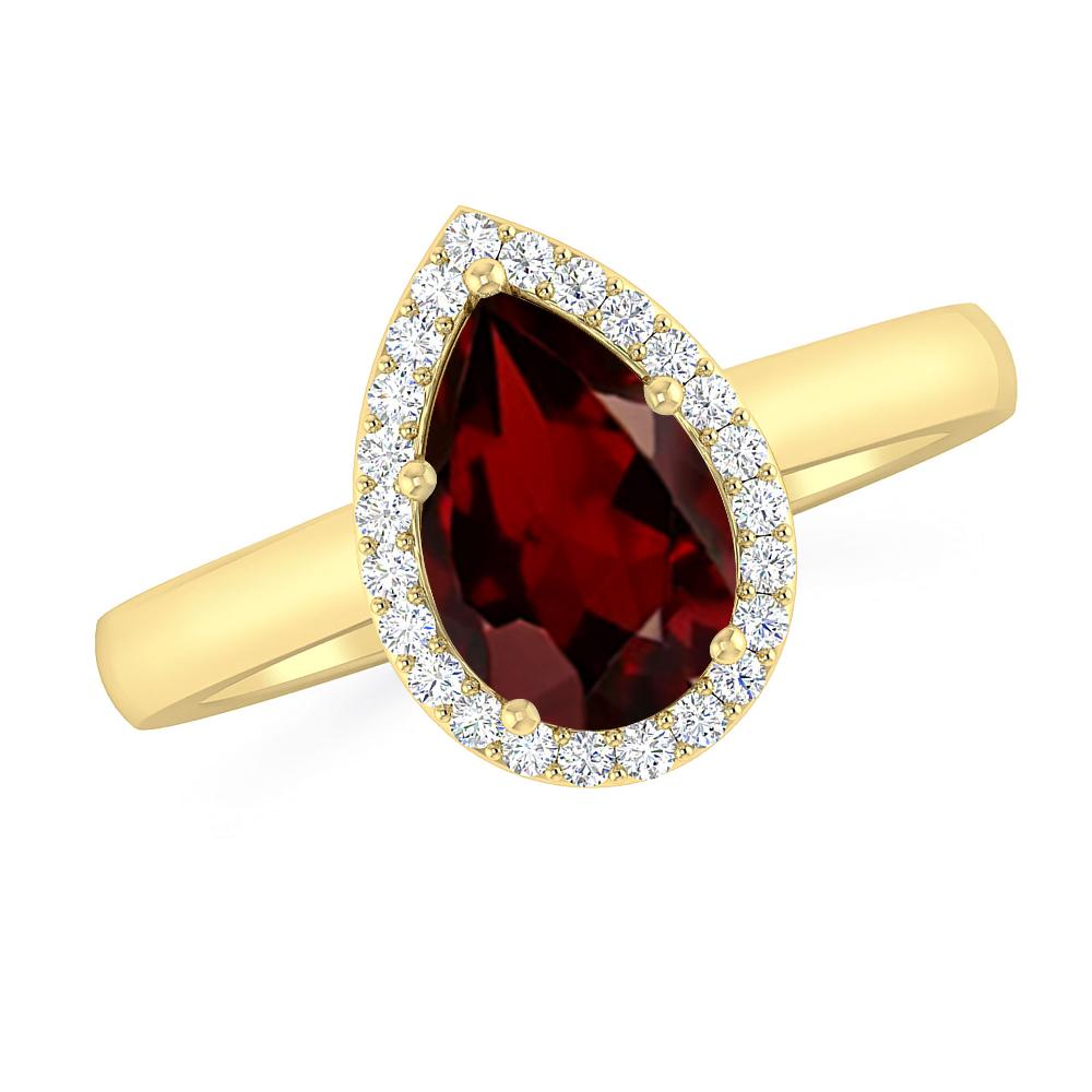 Yellow Gold - Garnet
