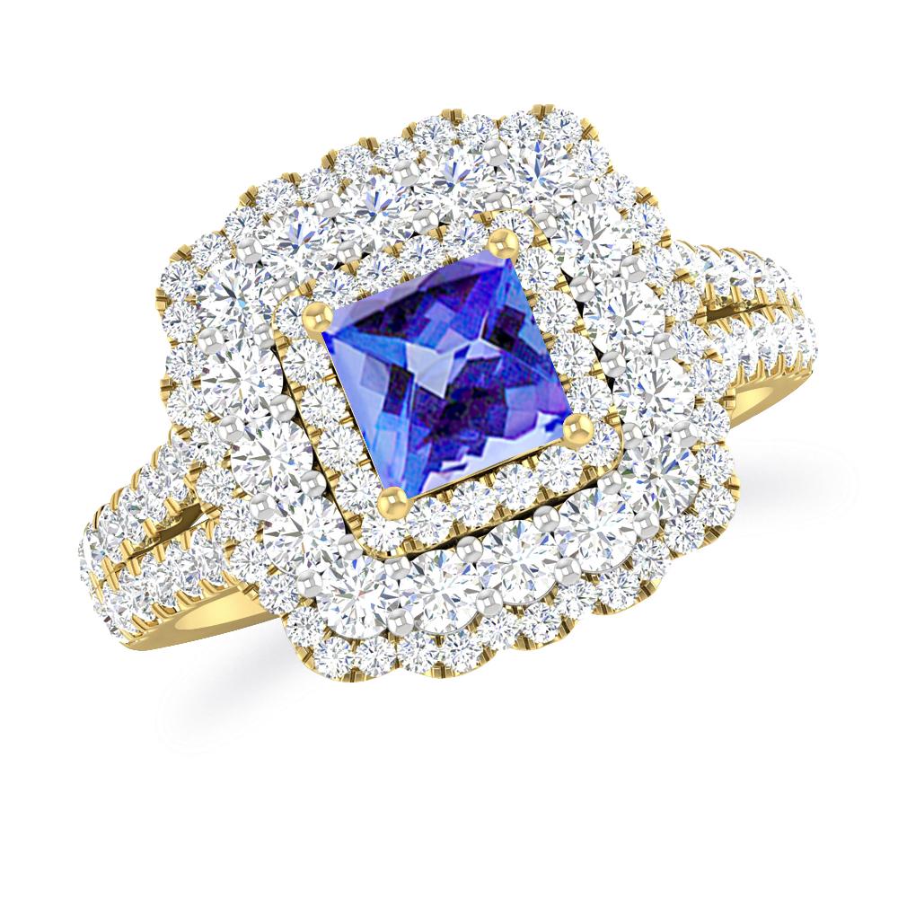 Yellow Gold - Tanzanite