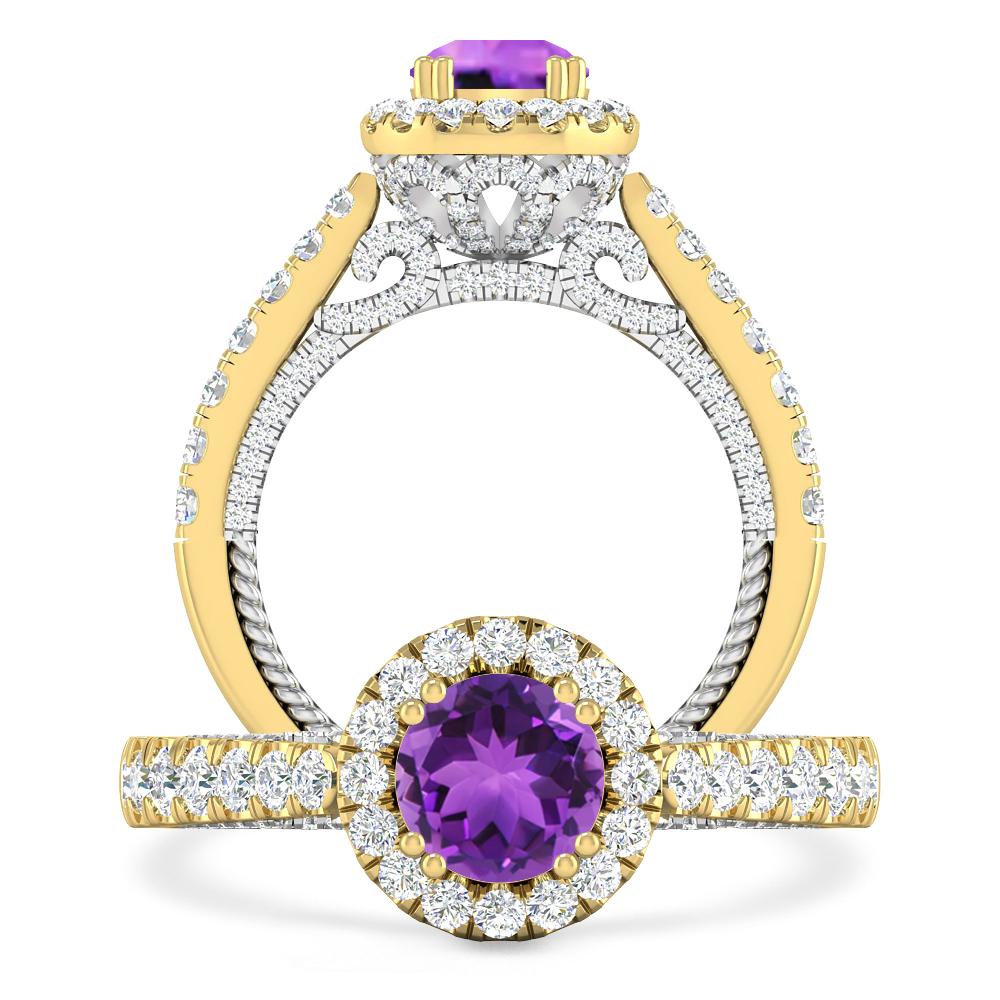 Yellow Gold - Amethyst