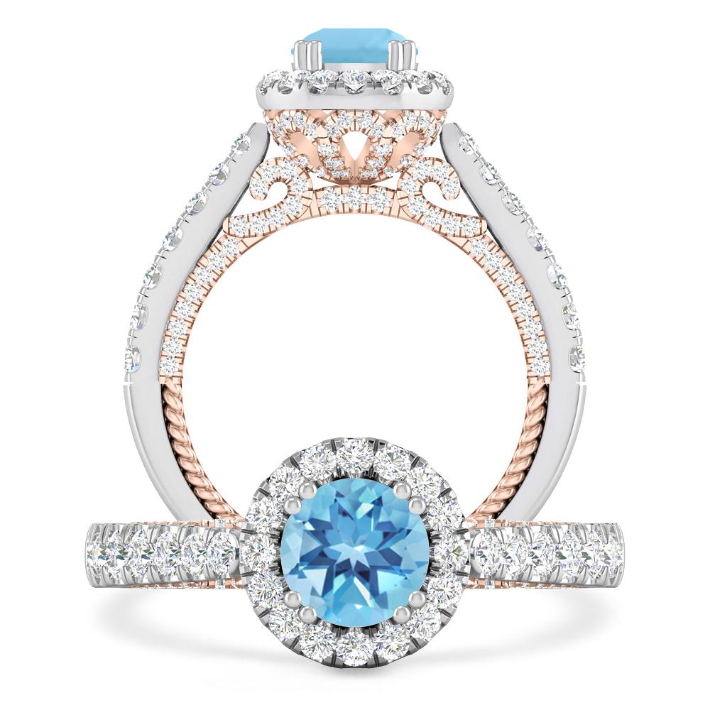 White Gold - Blue Topaz