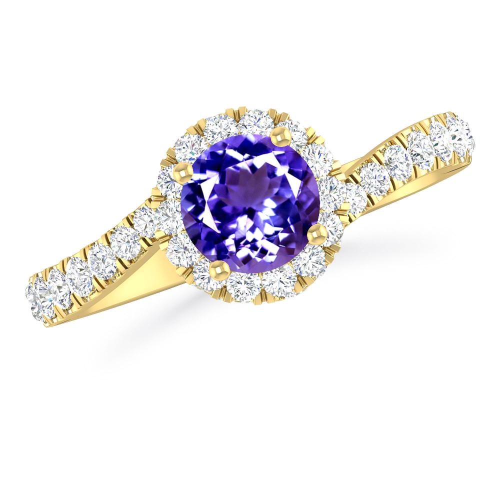 Yellow Gold - Tanzanite