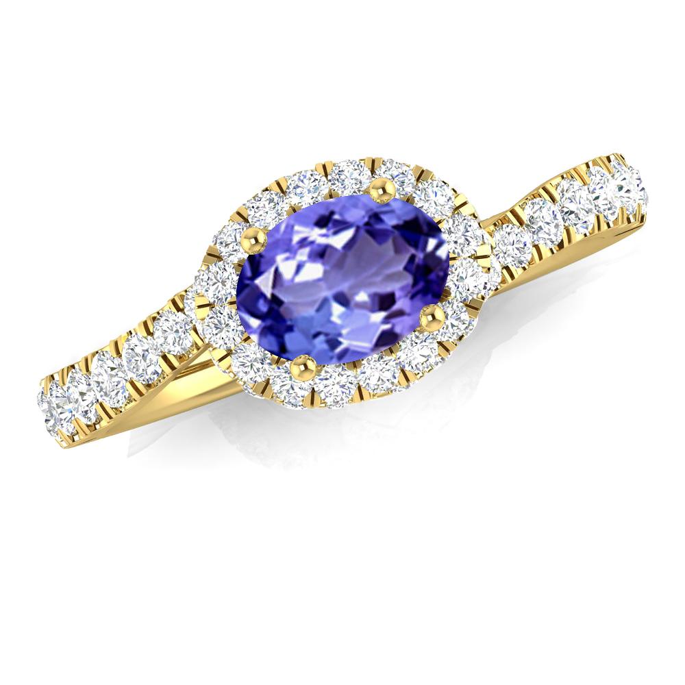 Yellow Gold - Tanzanite