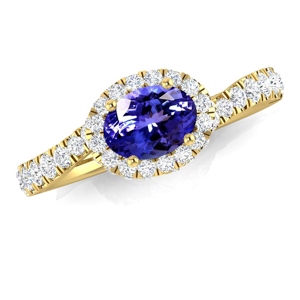 Yellow Gold - Tanzanite