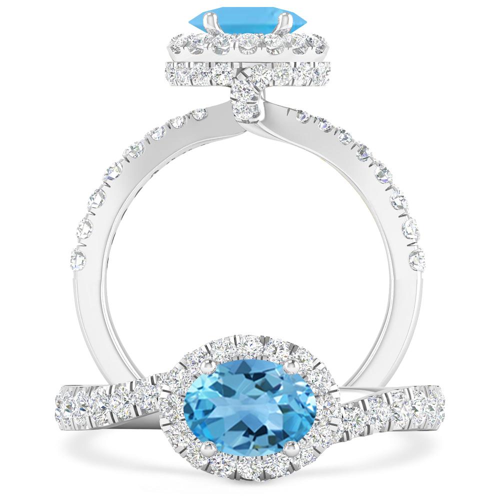 White Gold - Blue Topaz