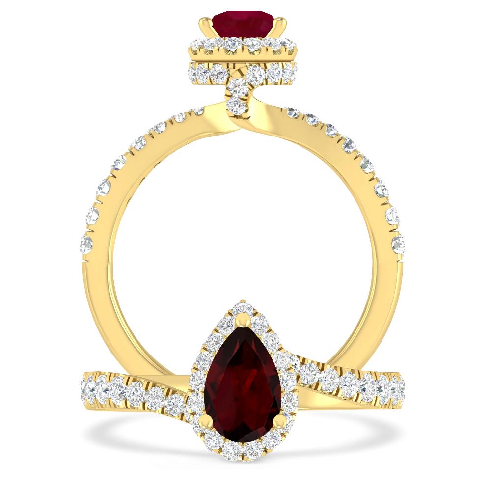Yellow Gold - Garnet