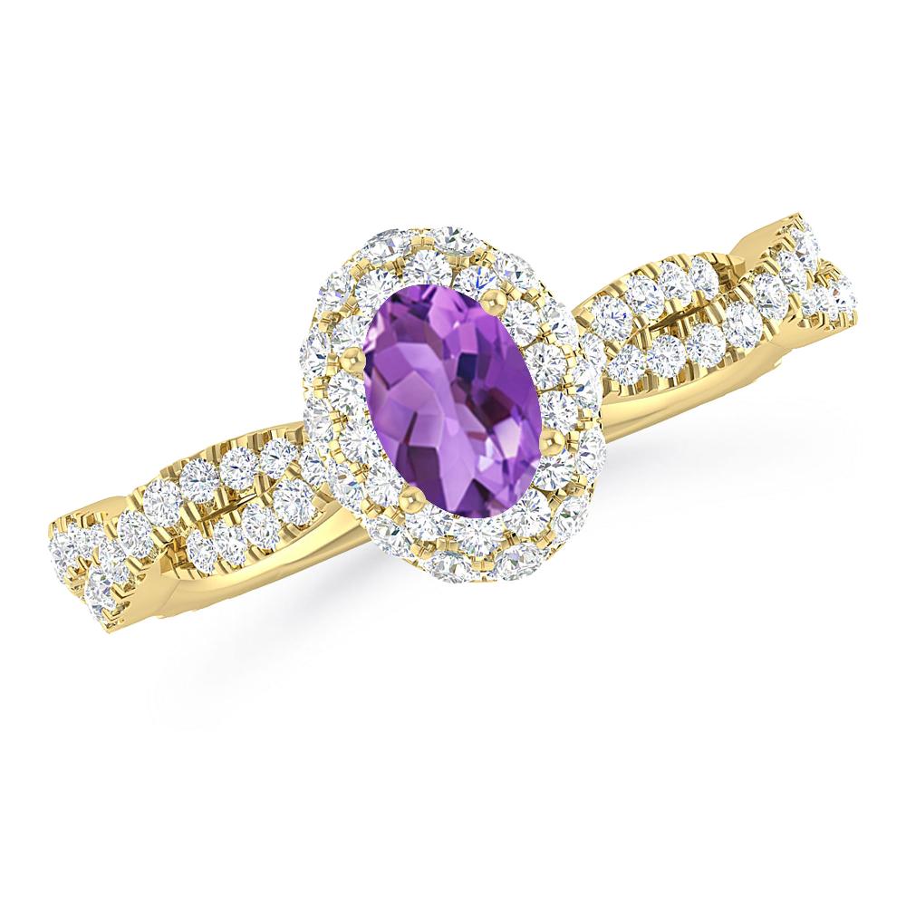 Yellow Gold - Amethyst