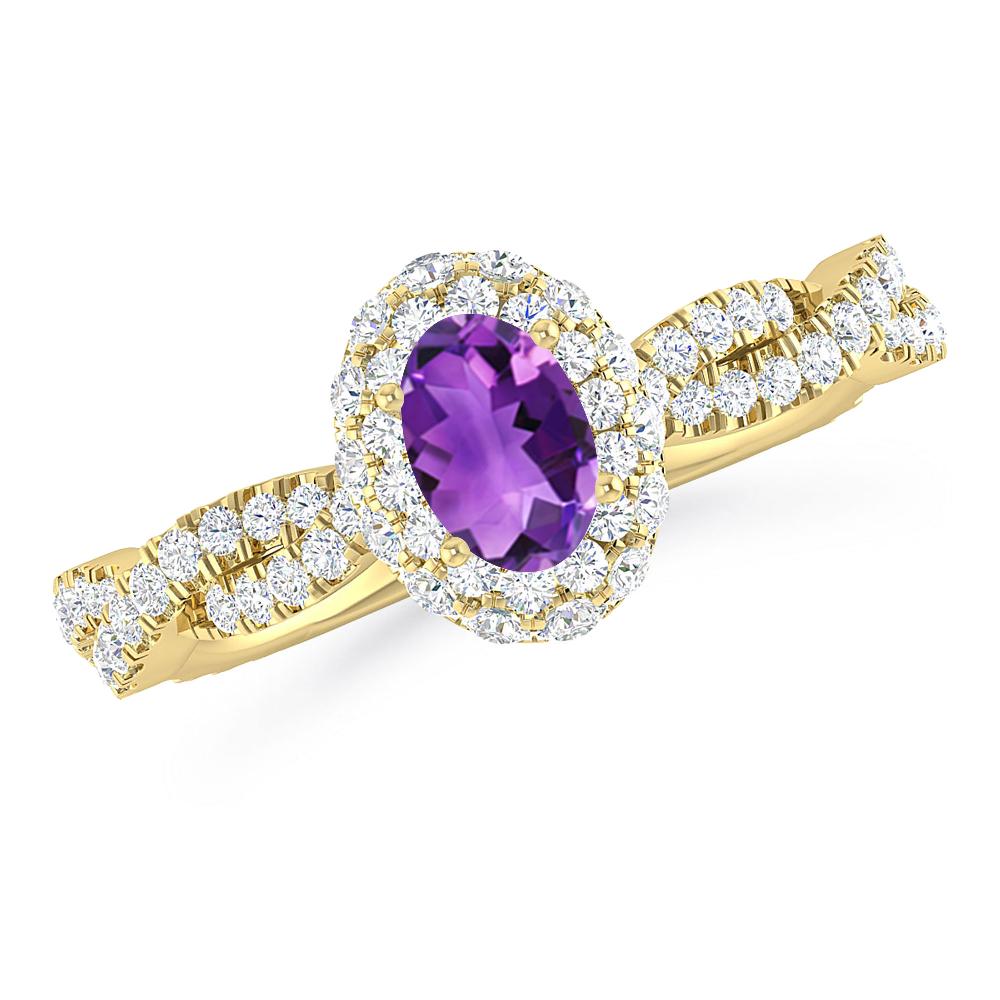 Yellow Gold - Amethyst