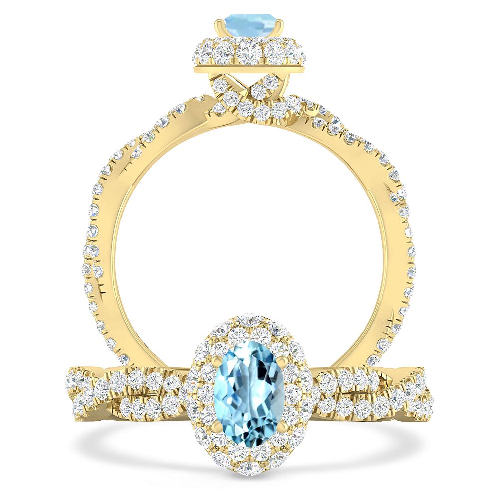 Yellow Gold - Aquamarine