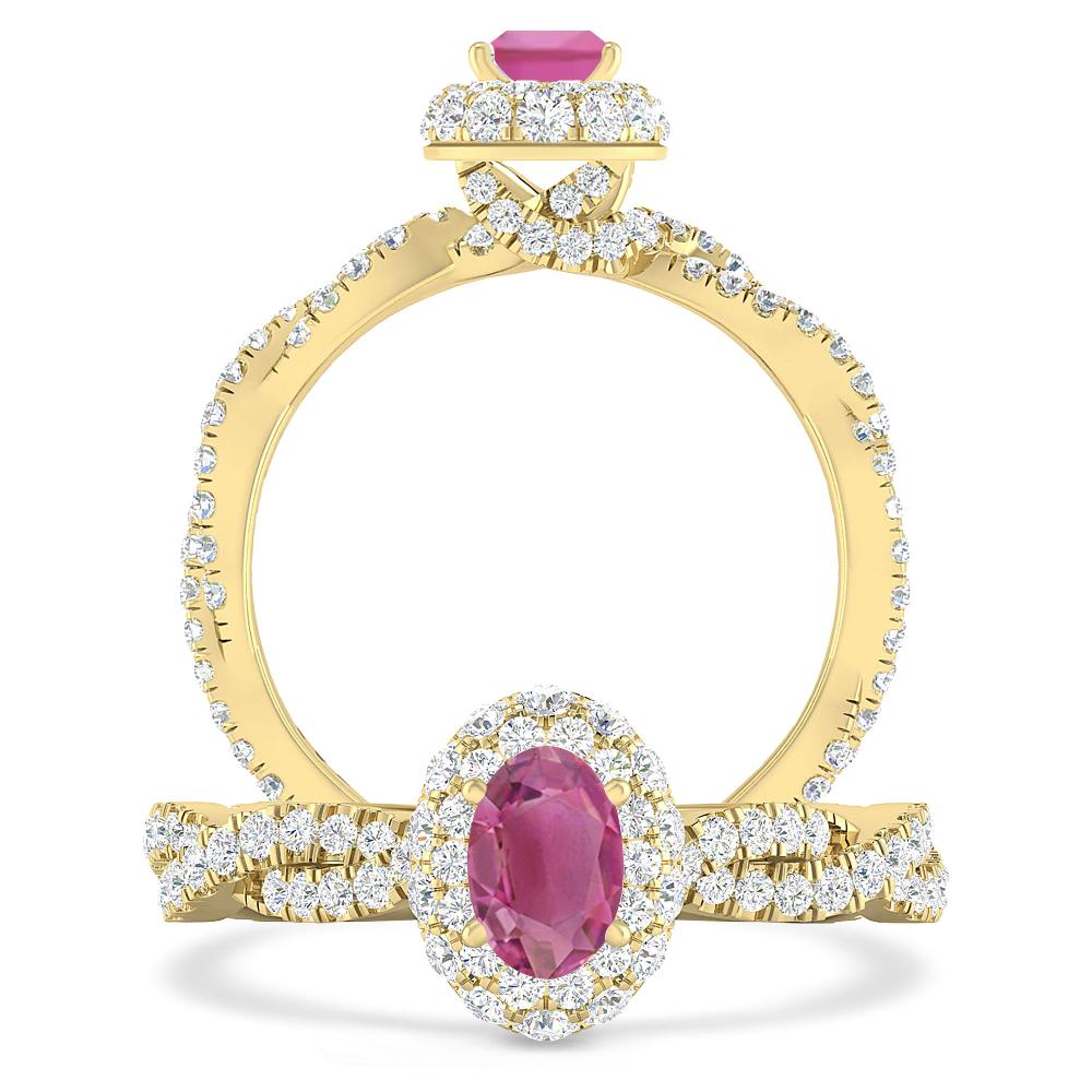 Yellow Gold - Pink Tourmaline