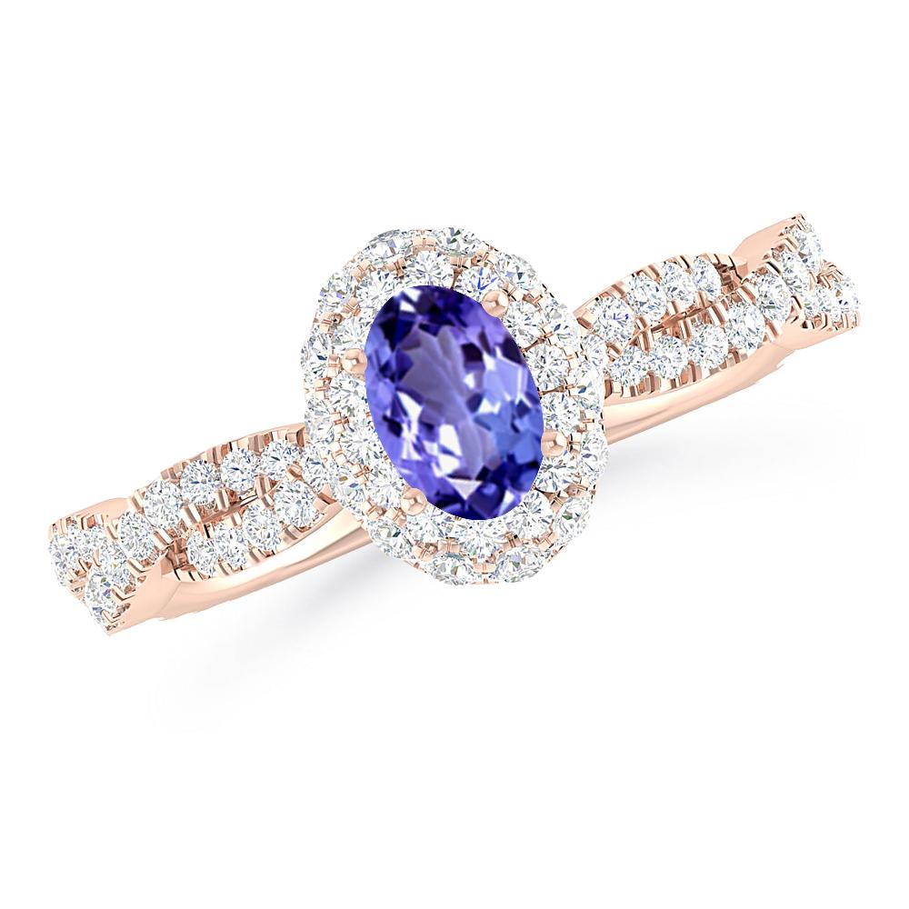 Rose Gold - Tanzanite