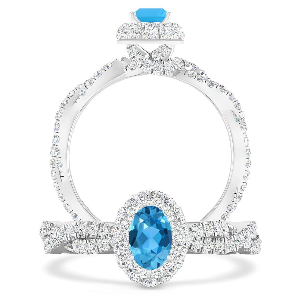 White Gold - Blue Topaz
