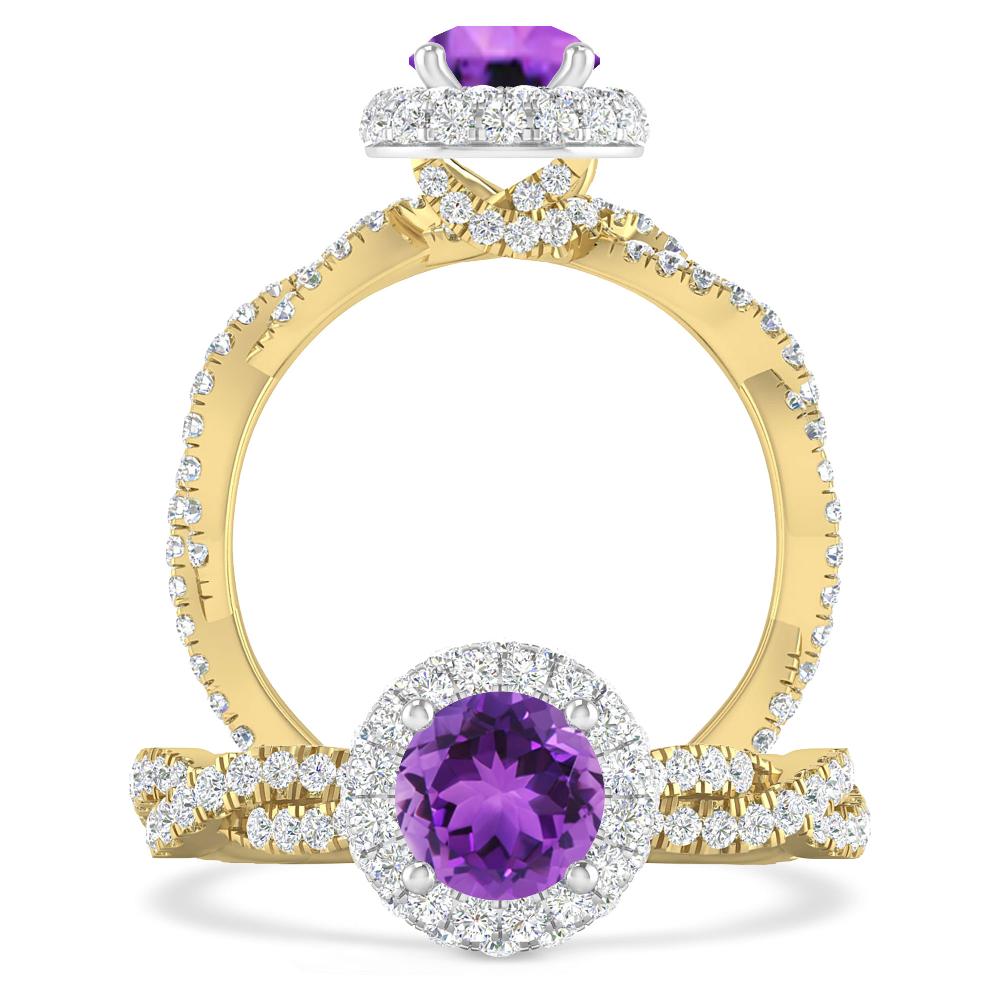 Yellow Gold - Amethyst