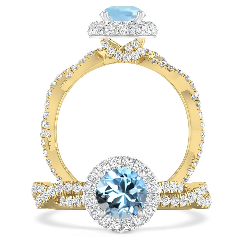 Yellow Gold - Aquamarine