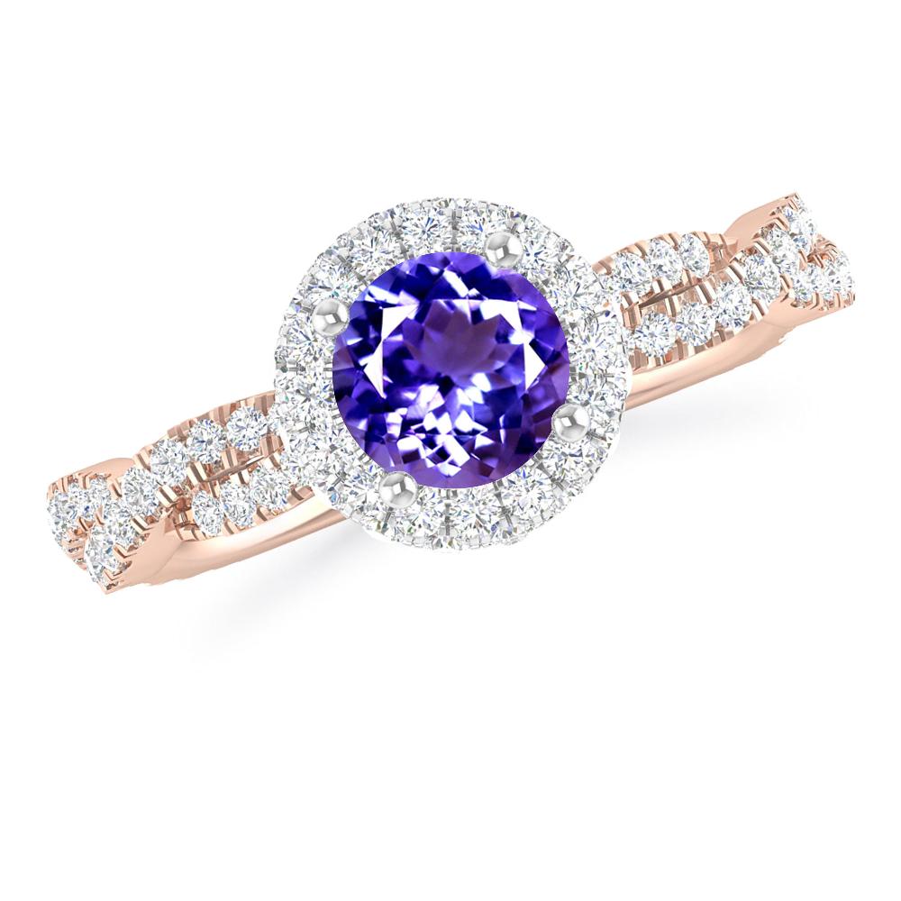 Rose Gold - Tanzanite