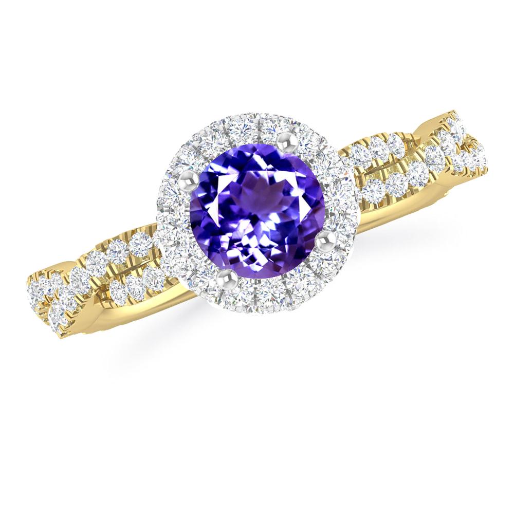 Yellow Gold - Tanzanite