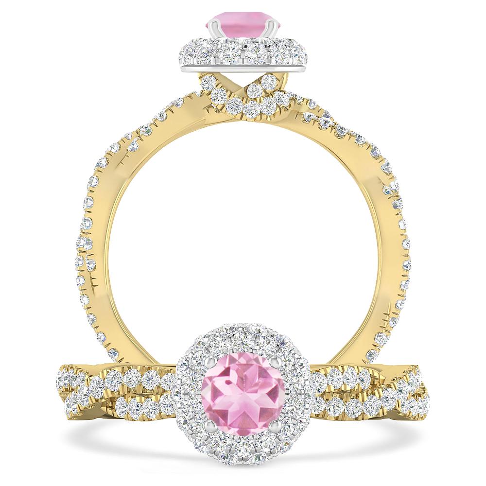 Yellow Gold - Pink Tourmaline