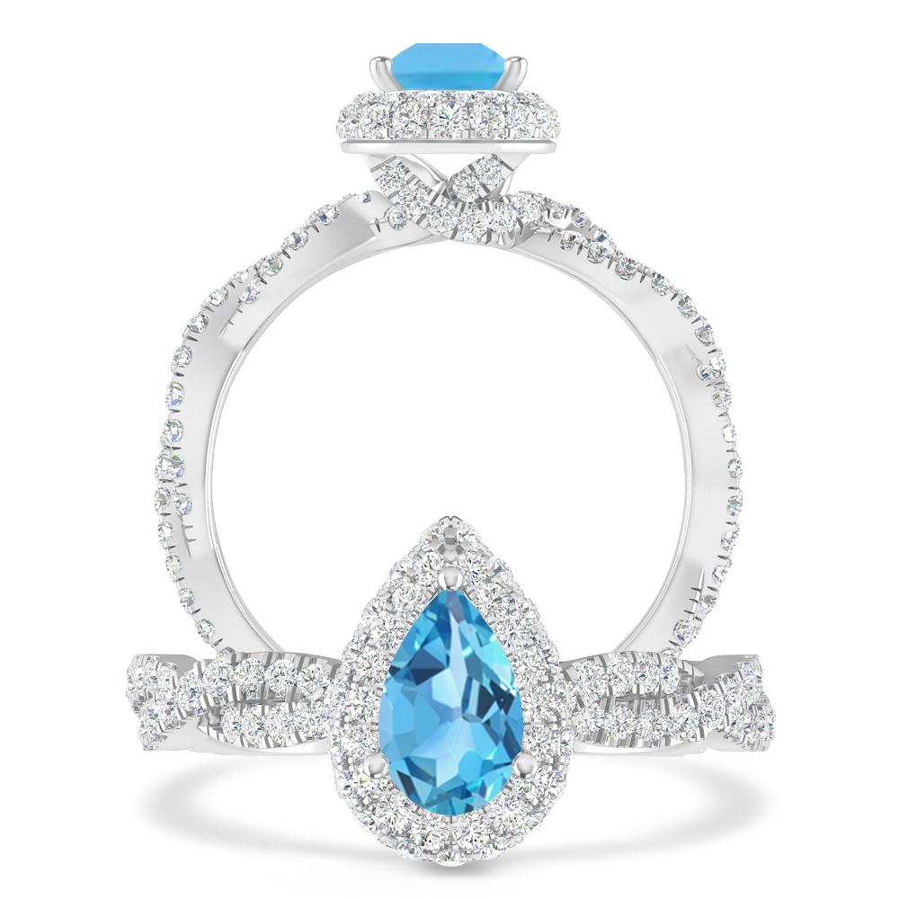 White Gold - Blue Topaz