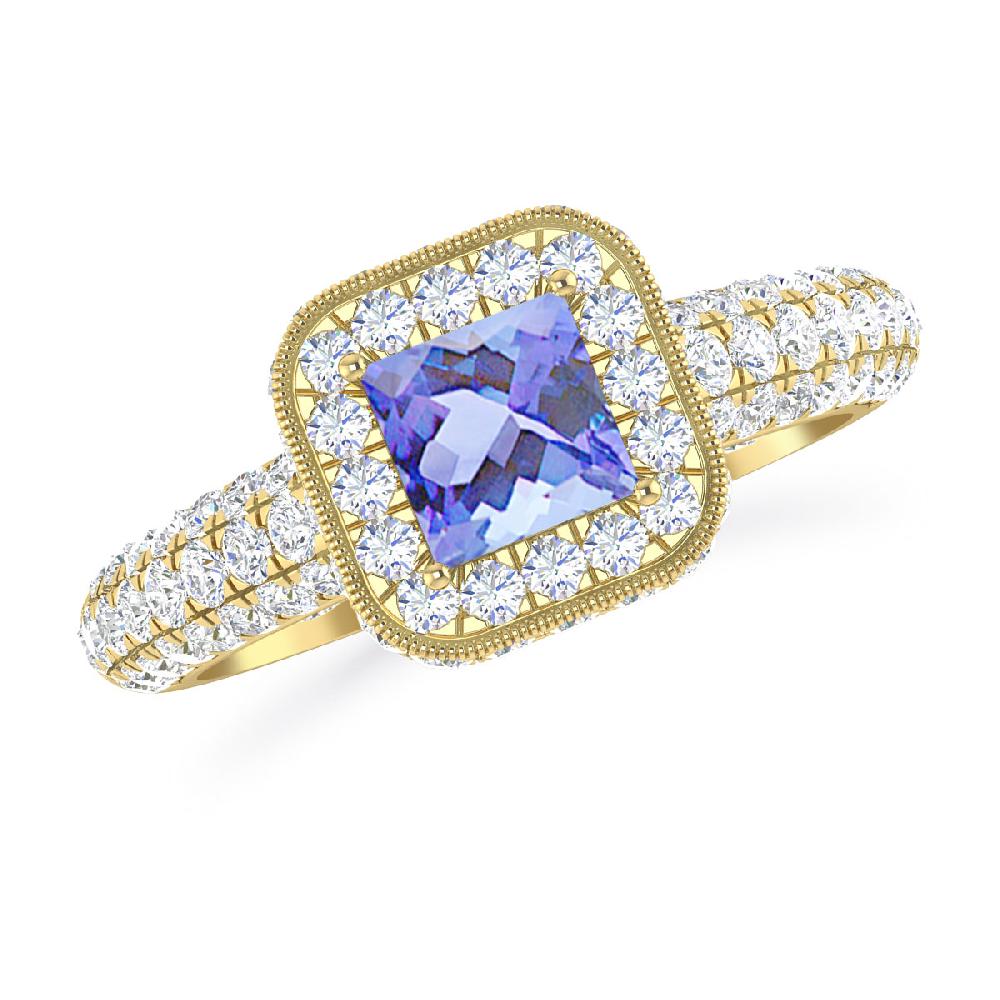Yellow Gold - Tanzanite