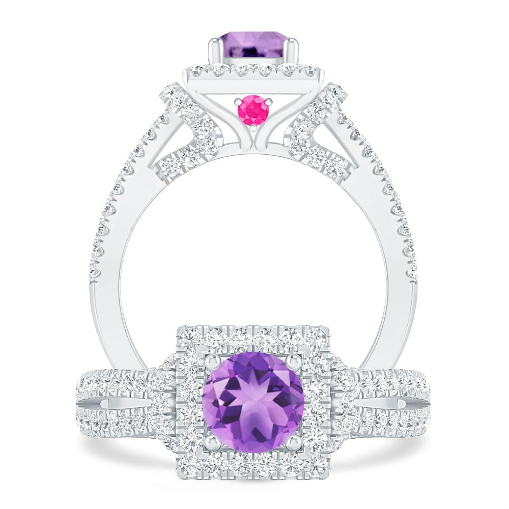 White Gold - Amethyst