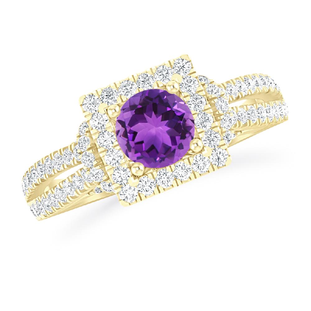 Yellow Gold - Amethyst