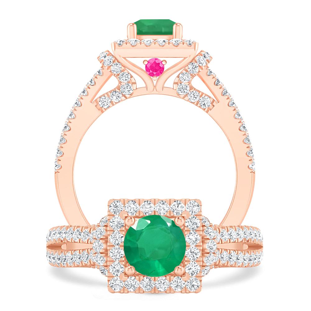 Rose Gold - Emerald