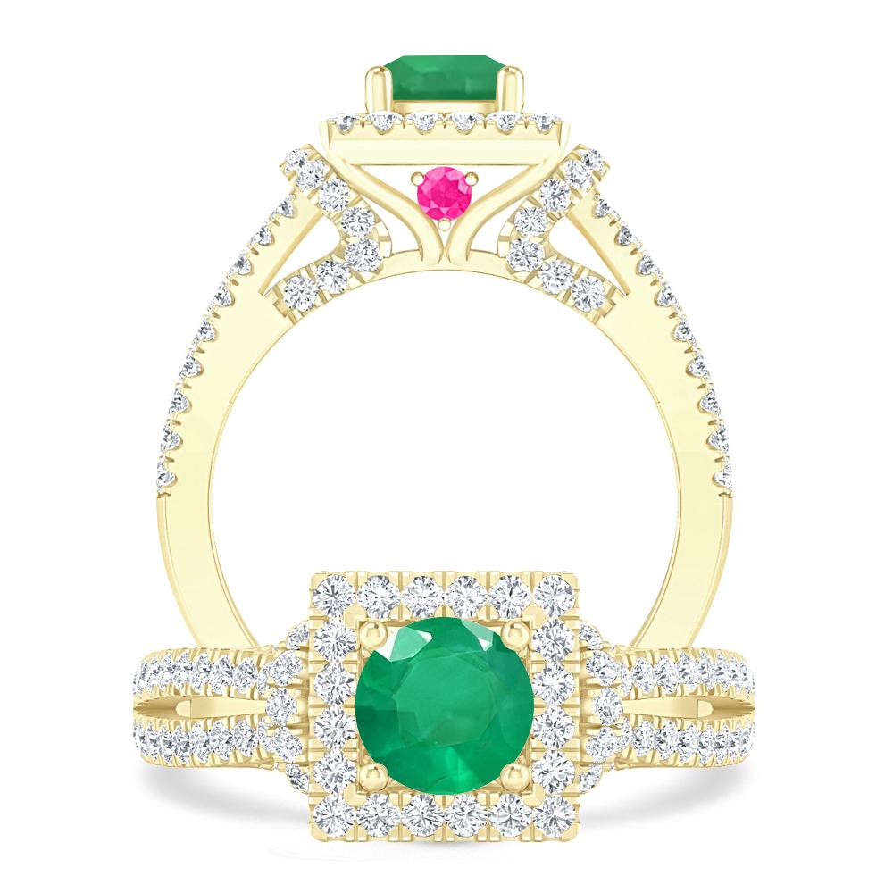 Yellow Gold - Emerald