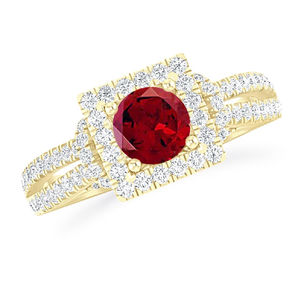 Yellow Gold - Garnet