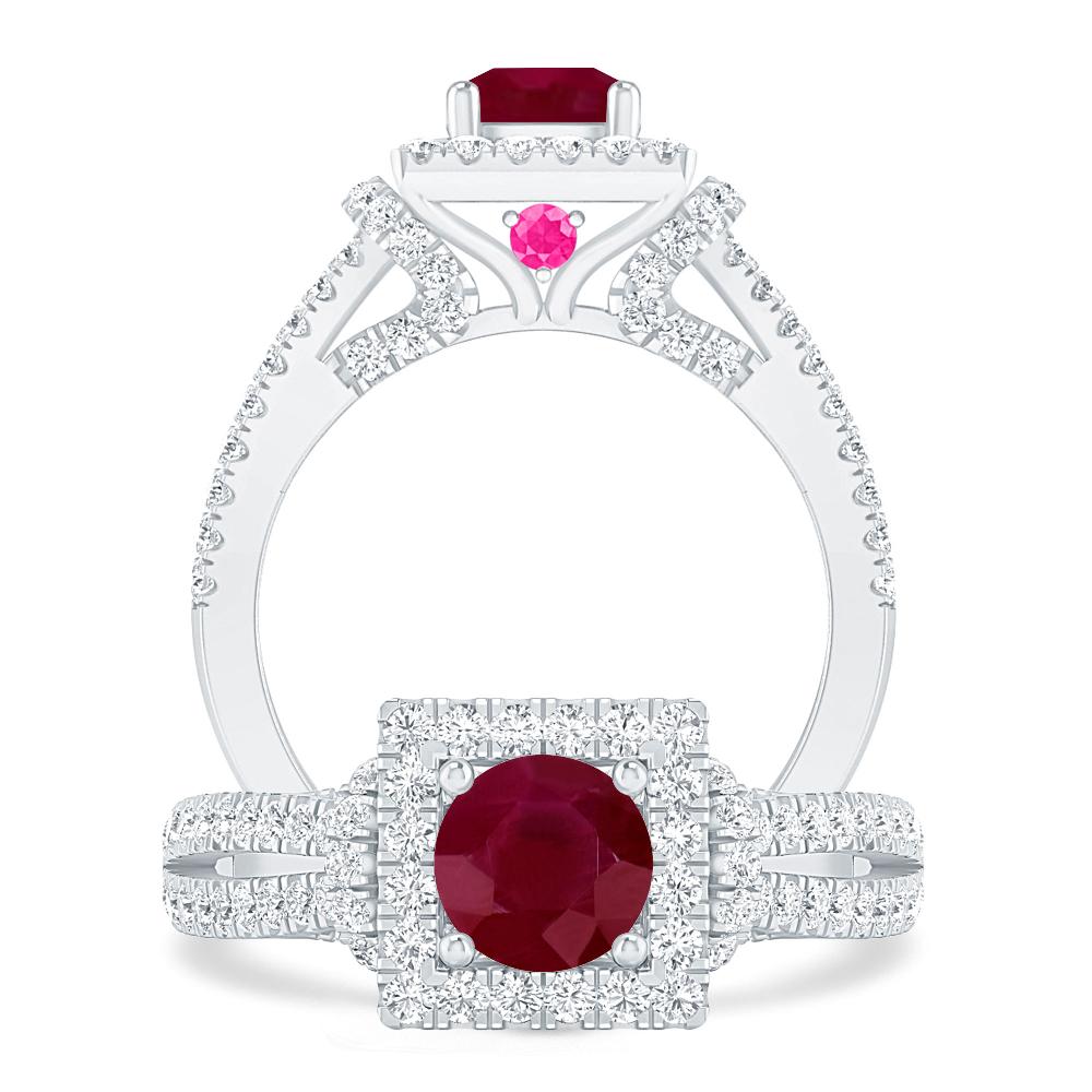 White Gold - Ruby