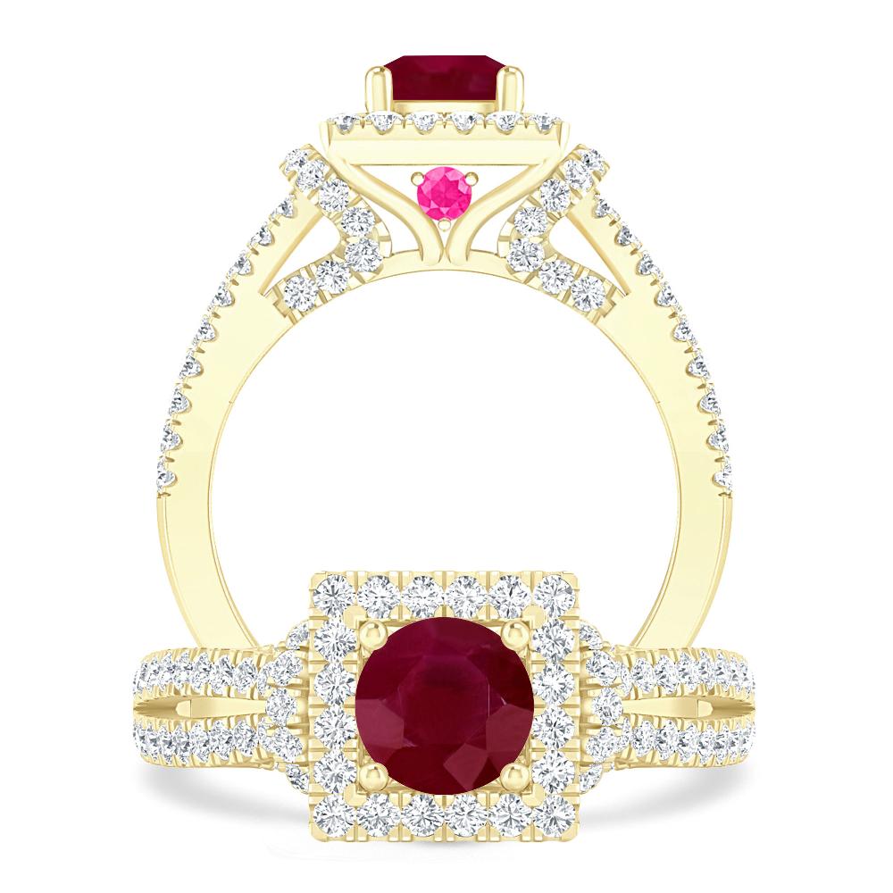 Yellow Gold - Ruby
