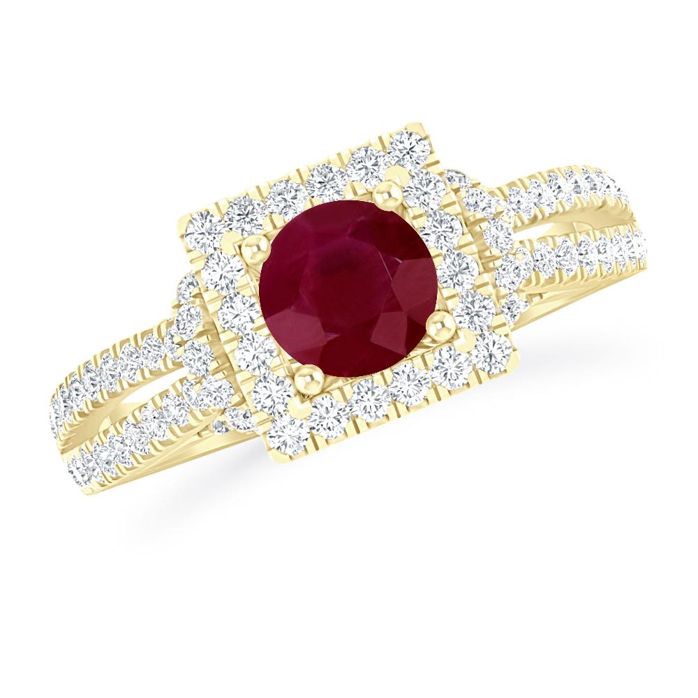 Yellow Gold - Ruby
