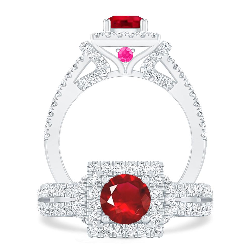 White Gold - Ruby