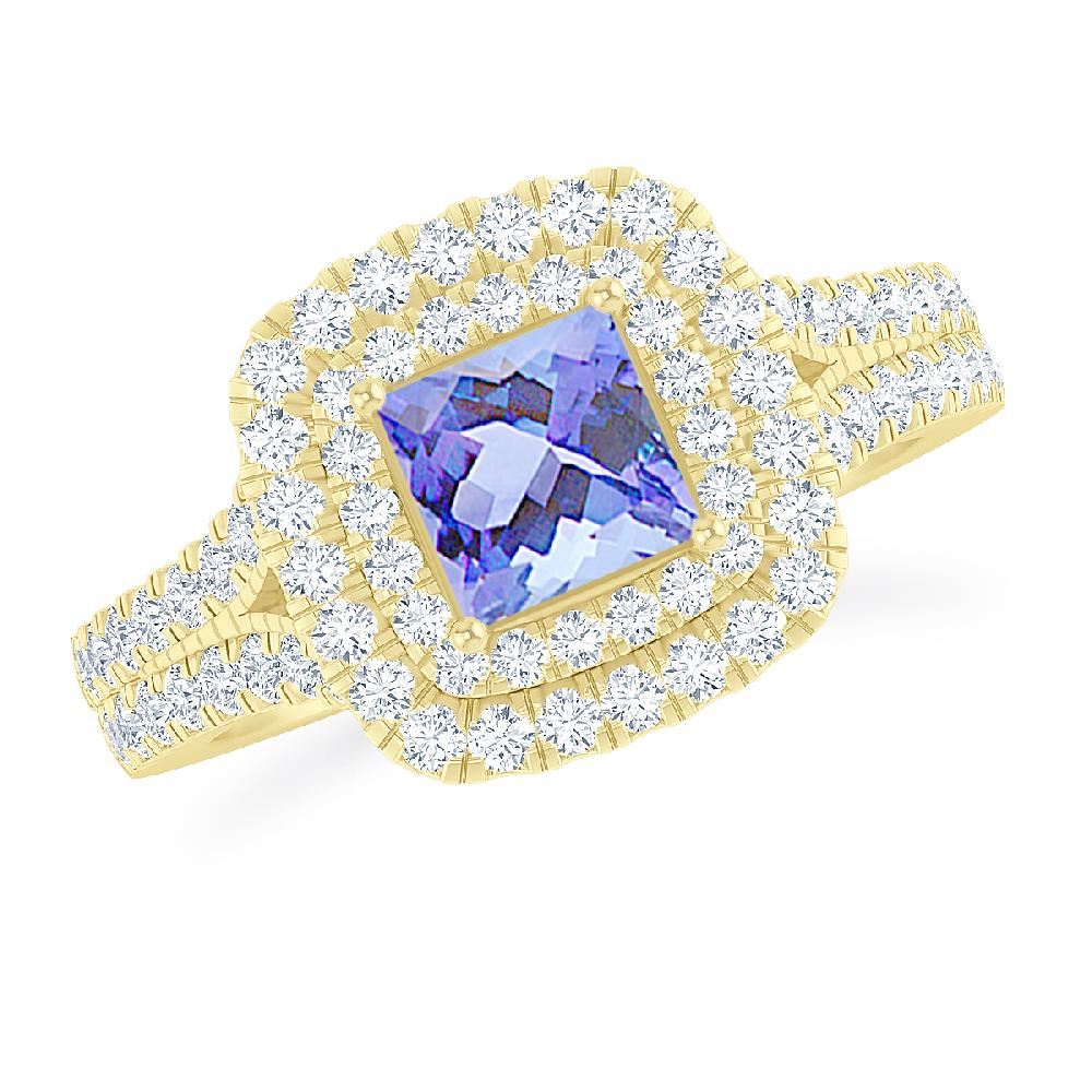 Yellow Gold - Tanzanite