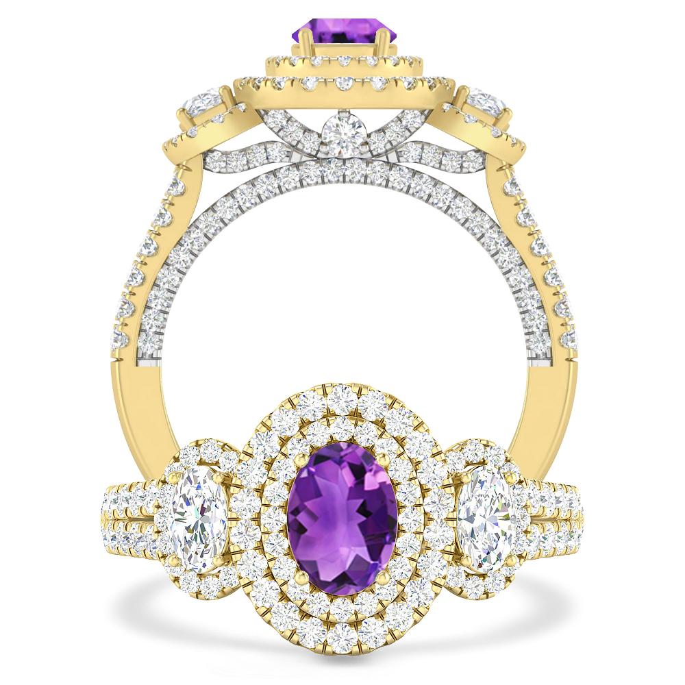Yellow Gold - Amethyst